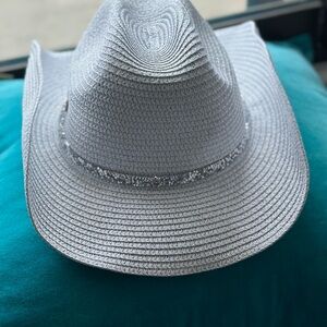 BCBG Rhinestone Staw Cowboy Hat